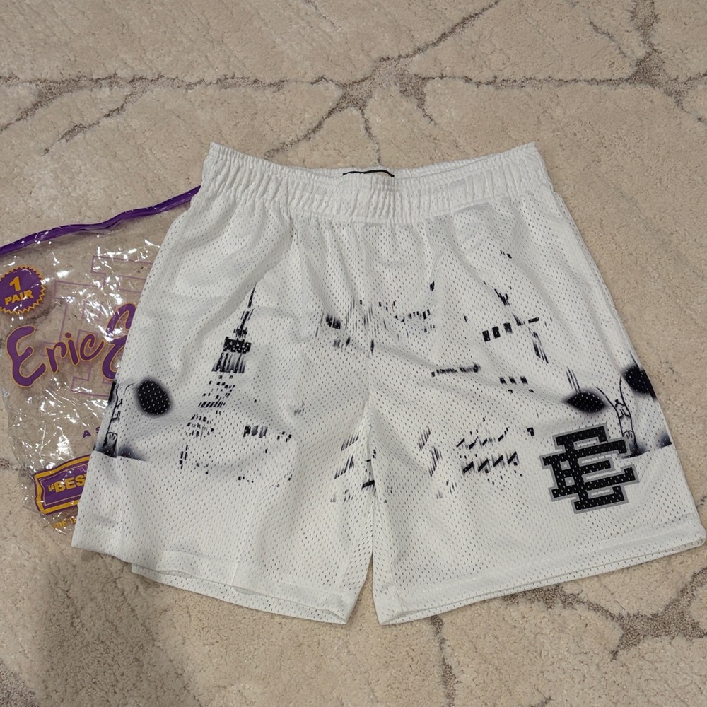 Eric Emanuel White Skyline Shorts